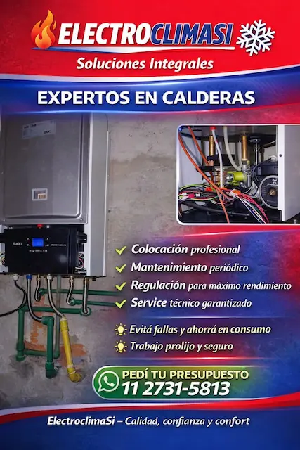 Instalación, mantenimiento y reparacion de calderas en Zárate