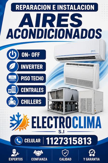 Instalación, mantenimiento y reparacion de Aires acondicionados en Zárate